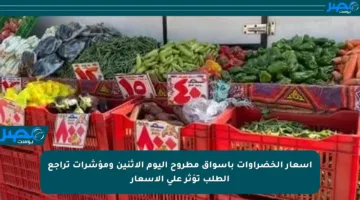أسعار الخضراوات بأسواق مطروح اليوم الاثنين ومؤشرات تراجع الطلب تؤثر على الأسعار